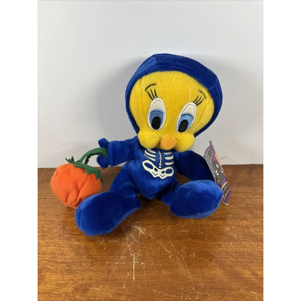 Warner Bros Studio Store TWEETY SKELETON Bean Bag Plush Looney Tunes 1998